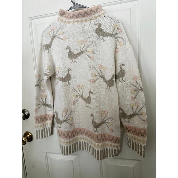 VTG Cambridge Dry Goods Sweater Women's Small Cream Long Sleeve Knit Pullover - Picture 2 of 10